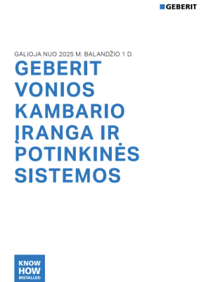 Geberit vonios kambario įranga 2025