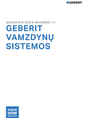 Geberit vamzdynų sistemos 2025