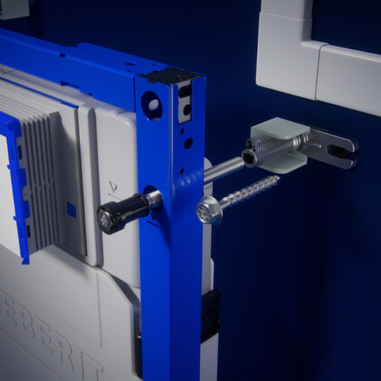 Sieninių laikiklių montavimo pozicija