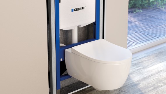 Geberit potinkinis bakelis sienoje Geberit potinkinis bakelis sienoje