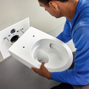 Acanto WC puodas su EFF3 tipo technologija (© Geberit)
