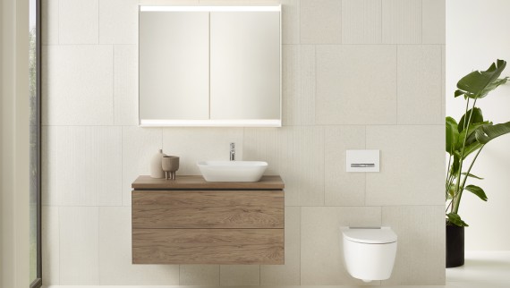 Minimalistinis vonios kambarys (© Geberit) Minimalistinis vonios kambarys (© Geberit)