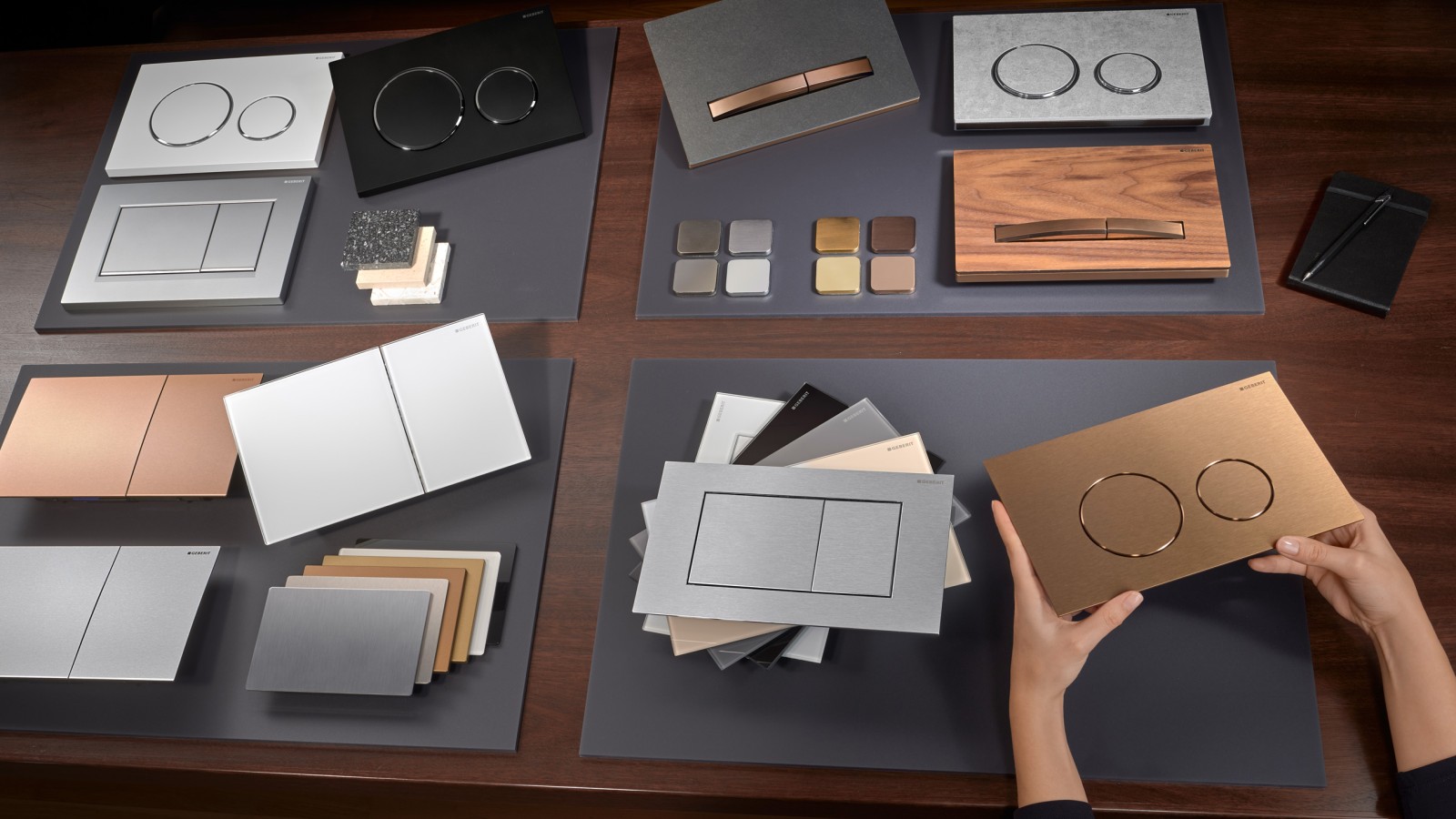 Geberit vandens nuleidimo mygtukai