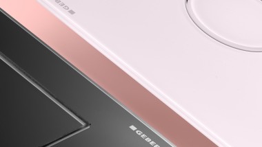 Geberit Sigma40 mygtuko plokštė, kurios gylis vos 4 mm