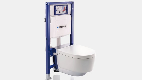 Geberit Duofix elementas pakabinamam WC puodui su Geberit AquaClean Mera
