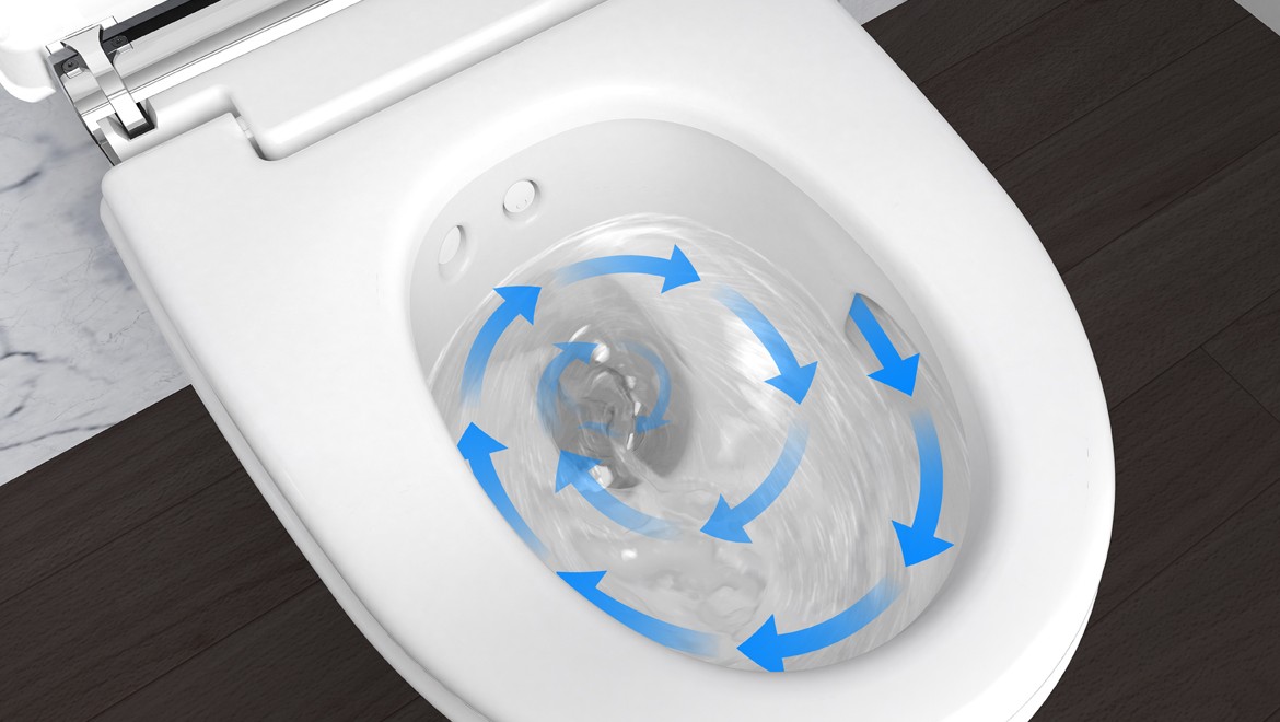 Geberit AquaClean TurboFlush plovimo technika Geberit AquaClean TurboFlush plovimo technika