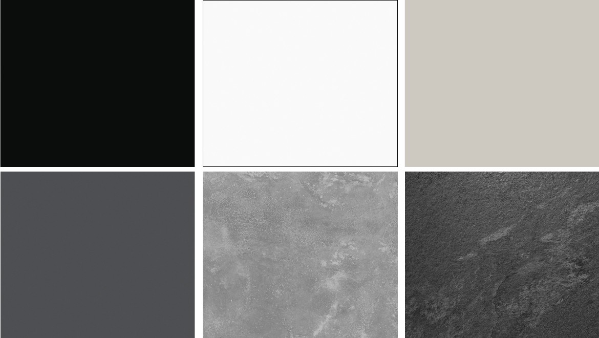 Geberit Monolith juodos, baltos, smėlio ir umbra spalvos