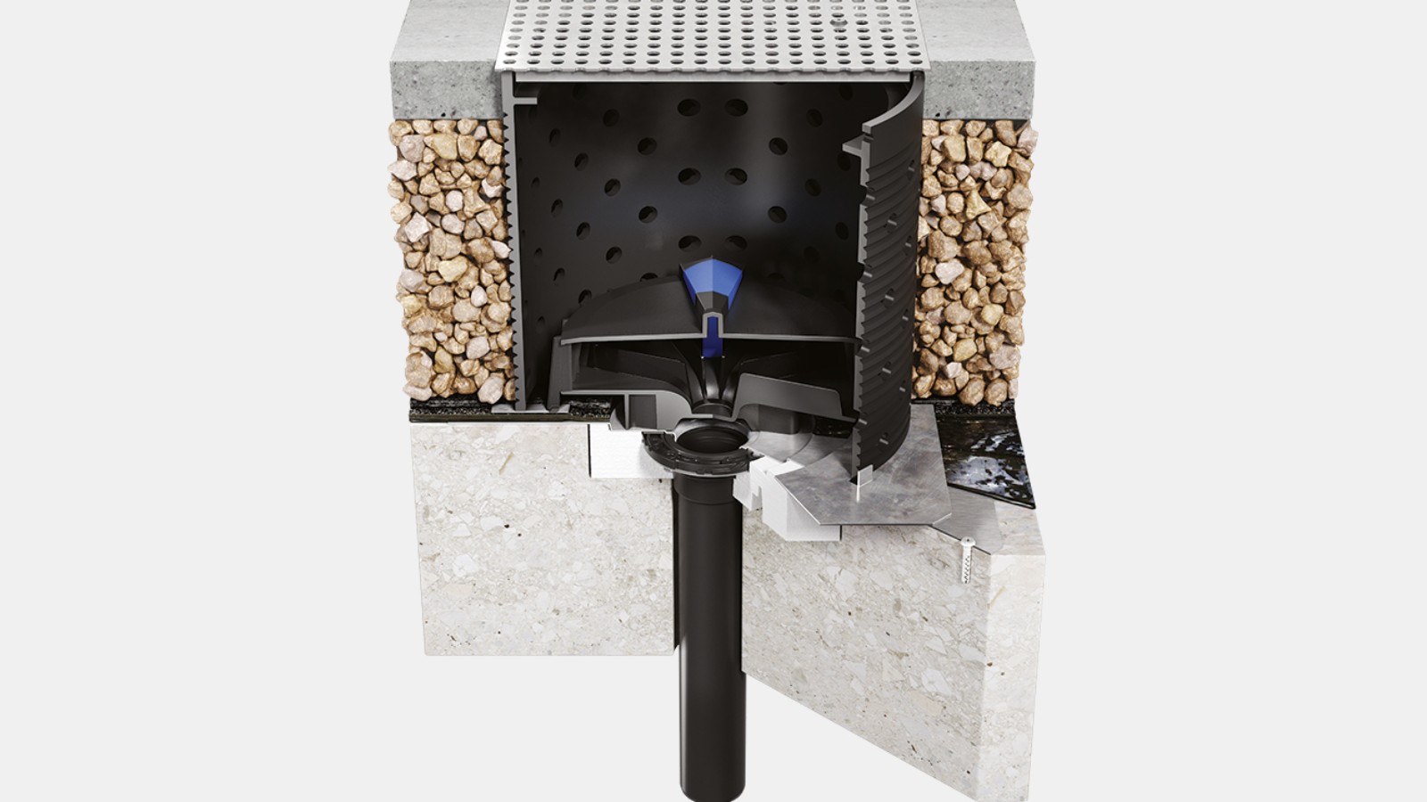 Geberit Pluvia su terasiniu šulinėliu su apkrova iki 300 kg