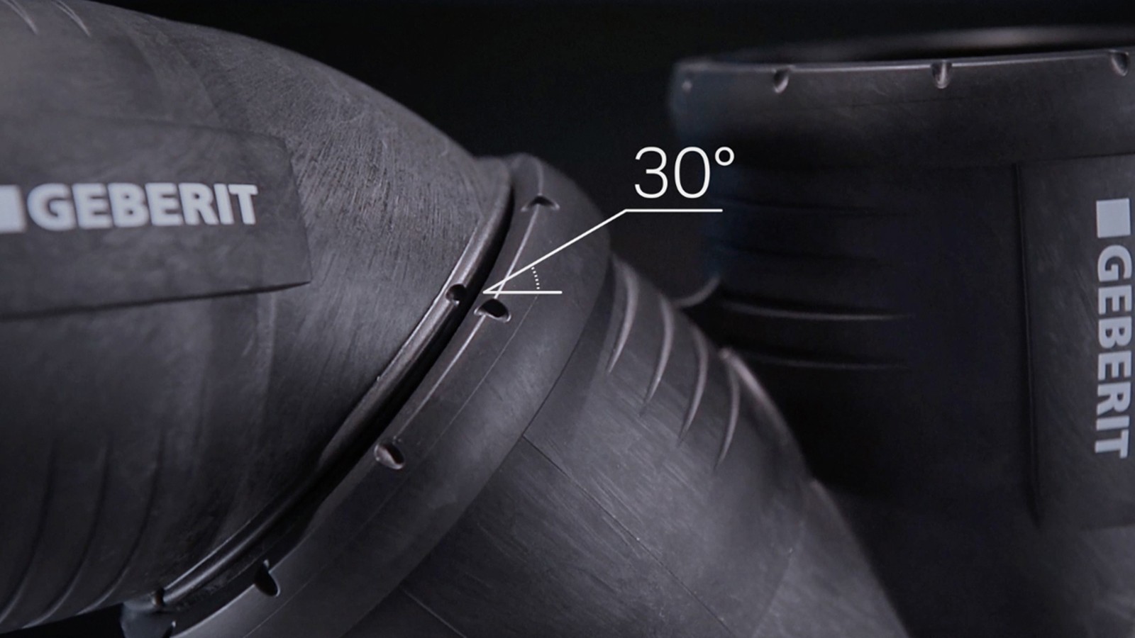30° markings on Geberit Silent-Pro fittings