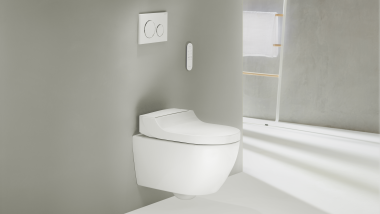 Geberit AquaClean Tuma Comfort su Sigma20 nuotolinio valdymo pulteliu