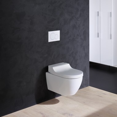 Geberit AquaClean Tuma WC puodas su apiplovimo funkcija ir baltu dangčiu Geberit AquaClean Tuma WC puodas su apiplovimo funkcija ir baltu dangčiu