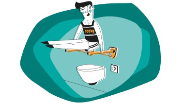 WC puodo rankenos turi būti stabilios