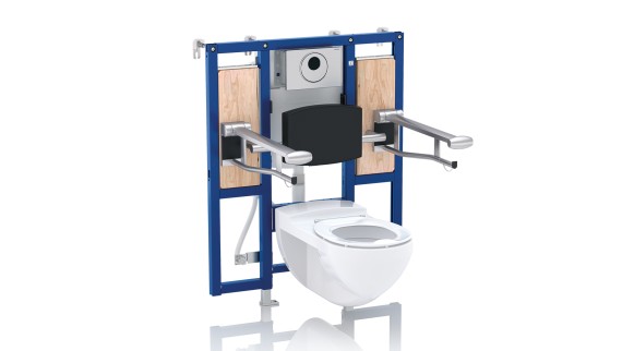Žmonėms su negalia pritaikytas WC puodas su Geberit Duofix montavimo elementu Žmonėms su negalia pritaikytas WC puodas su Geberit Duofix montavimo elementu