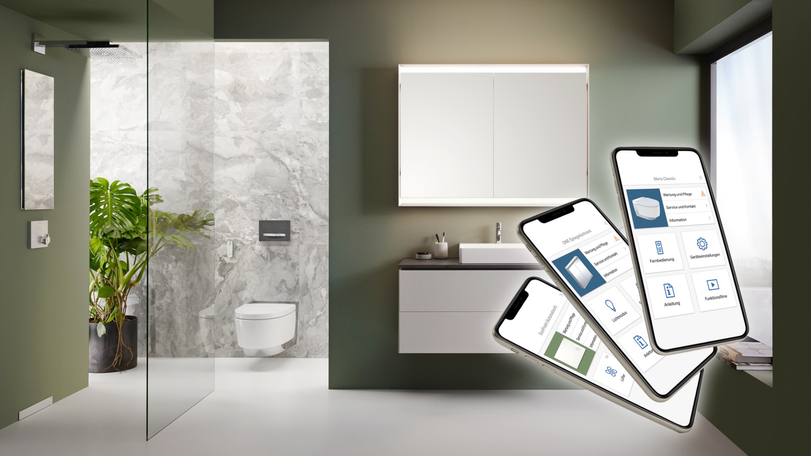 Geberit Home - patogus įvairių Geberit vonios kambario gaminių valdymas Geberit Home - patogus įvairių Geberit vonios kambario gaminių valdymas