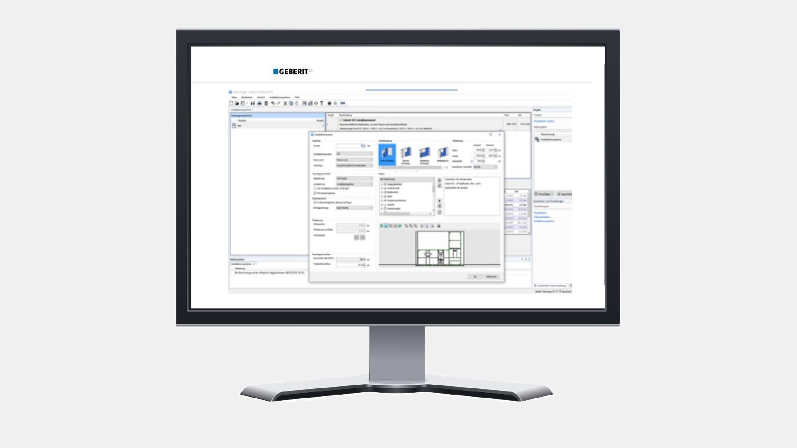 Geberit siūlo platų profesionalams skirtų skaitmeninio planavimo įrankių asortimentą, pvz., Geberit ProPlanner