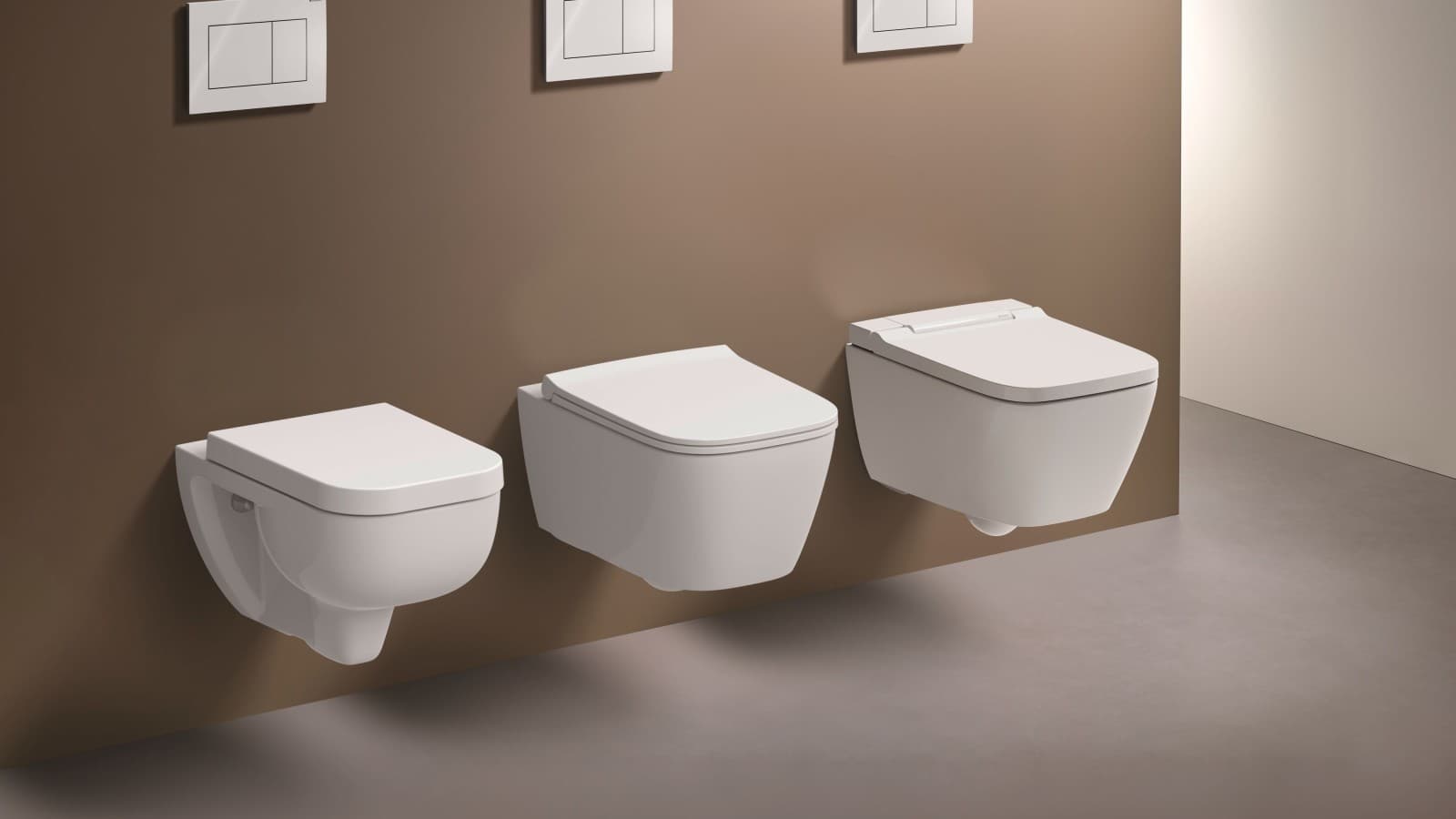 Kampuoto dizaino Geberit WC puodai Kampuoto dizaino Geberit WC puodai