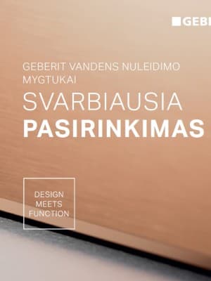 Geberit vandens nuleidimo mygtukų brošiūra Geberit vandens nuleidimo mygtukų brošiūra