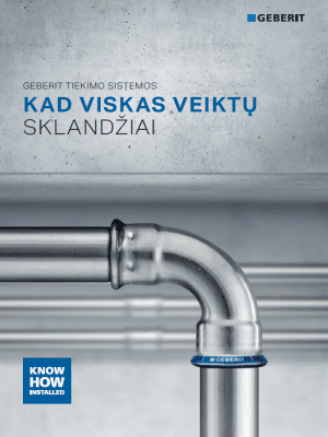 Geberit tiekimo vamzdynų sistemos Geberit tiekimo vamzdynų sistemos