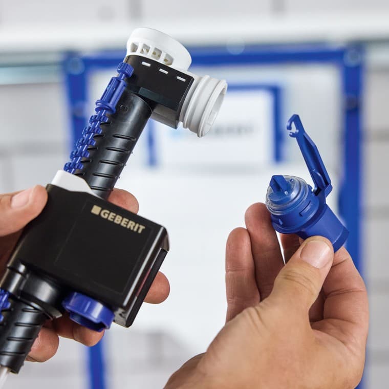 Lengvai prižiūrimas Geberit Type 323 vandens pripildymo mechanizmas Lengvai prižiūrimas Geberit Type 323 vandens pripildymo mechanizmas