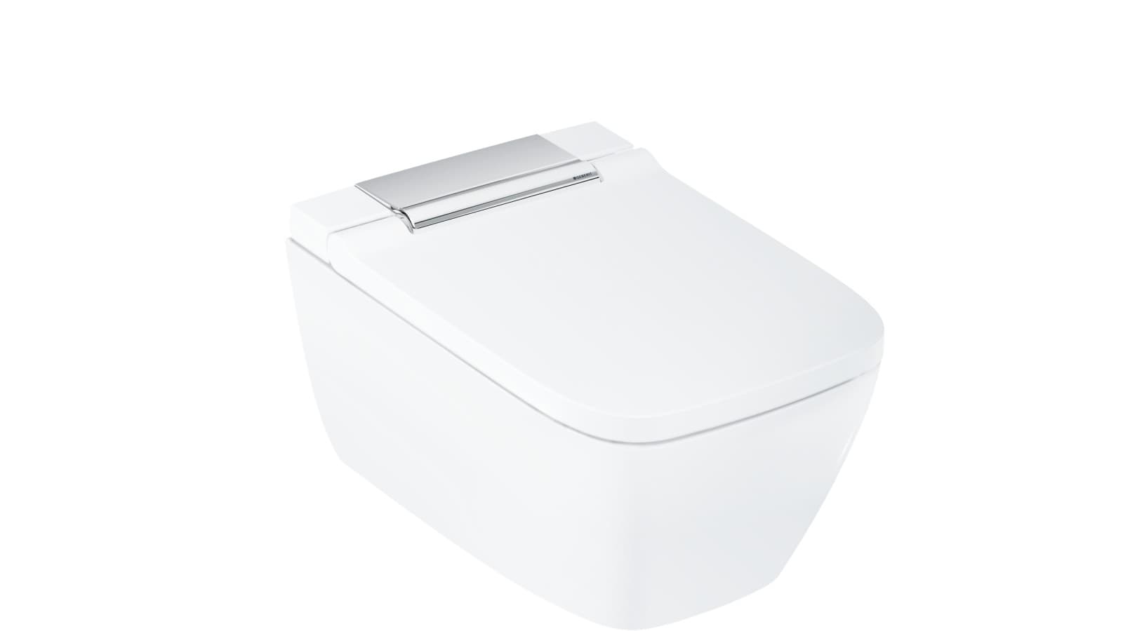 AquaClean Sela Square su blizgiu chromuotu dekoratyviniu dangčiu AquaClean Sela Square su blizgiu chromuotu dekoratyviniu dangčiu