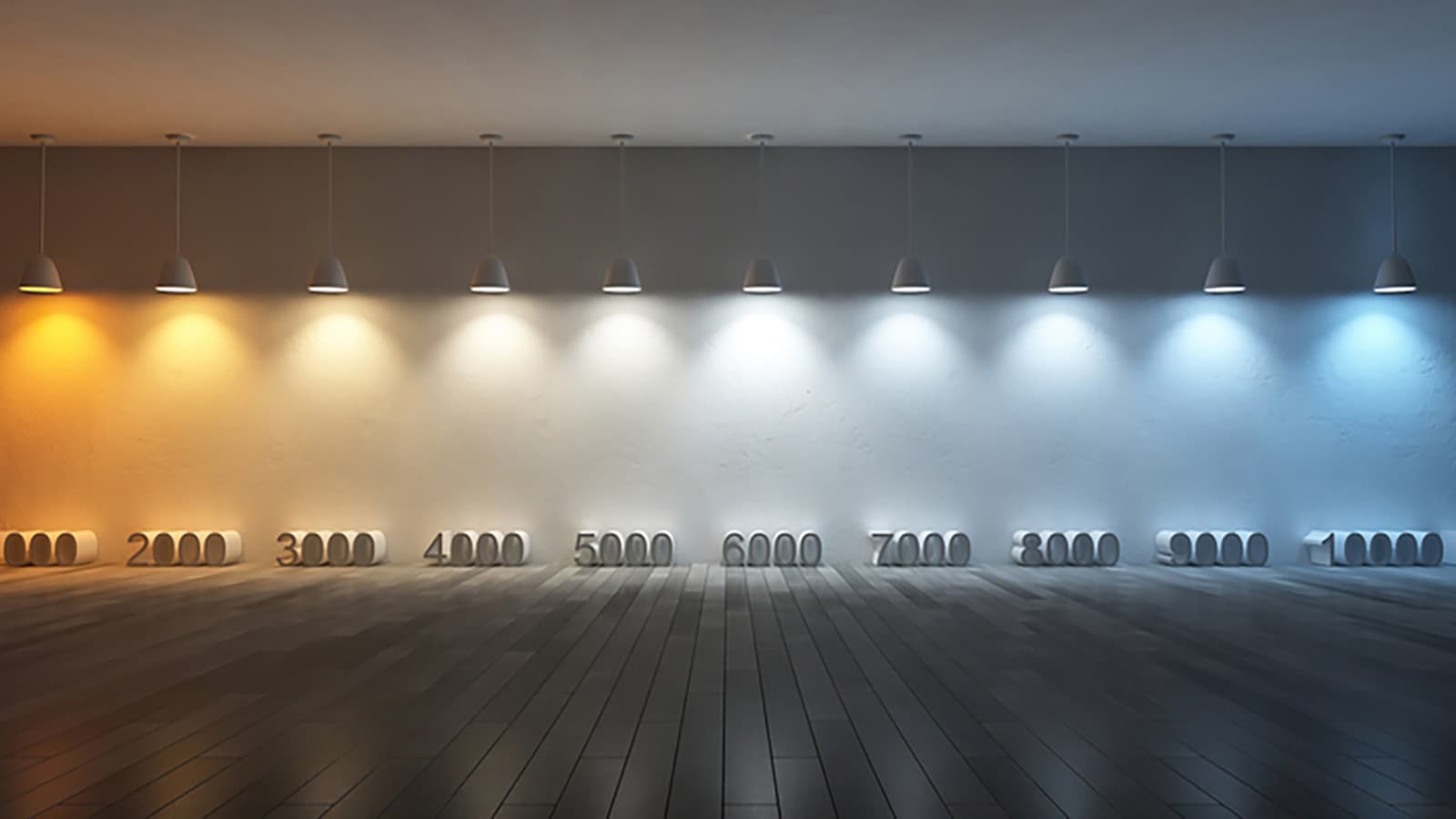 Spalvos temperatūros iliustracija su skirtingomis kelvino vertėmis (© iStock.com/SuriyaKK) Spalvos temperatūros iliustracija su skirtingomis kelvino vertėmis (© iStock.com/SuriyaKK)